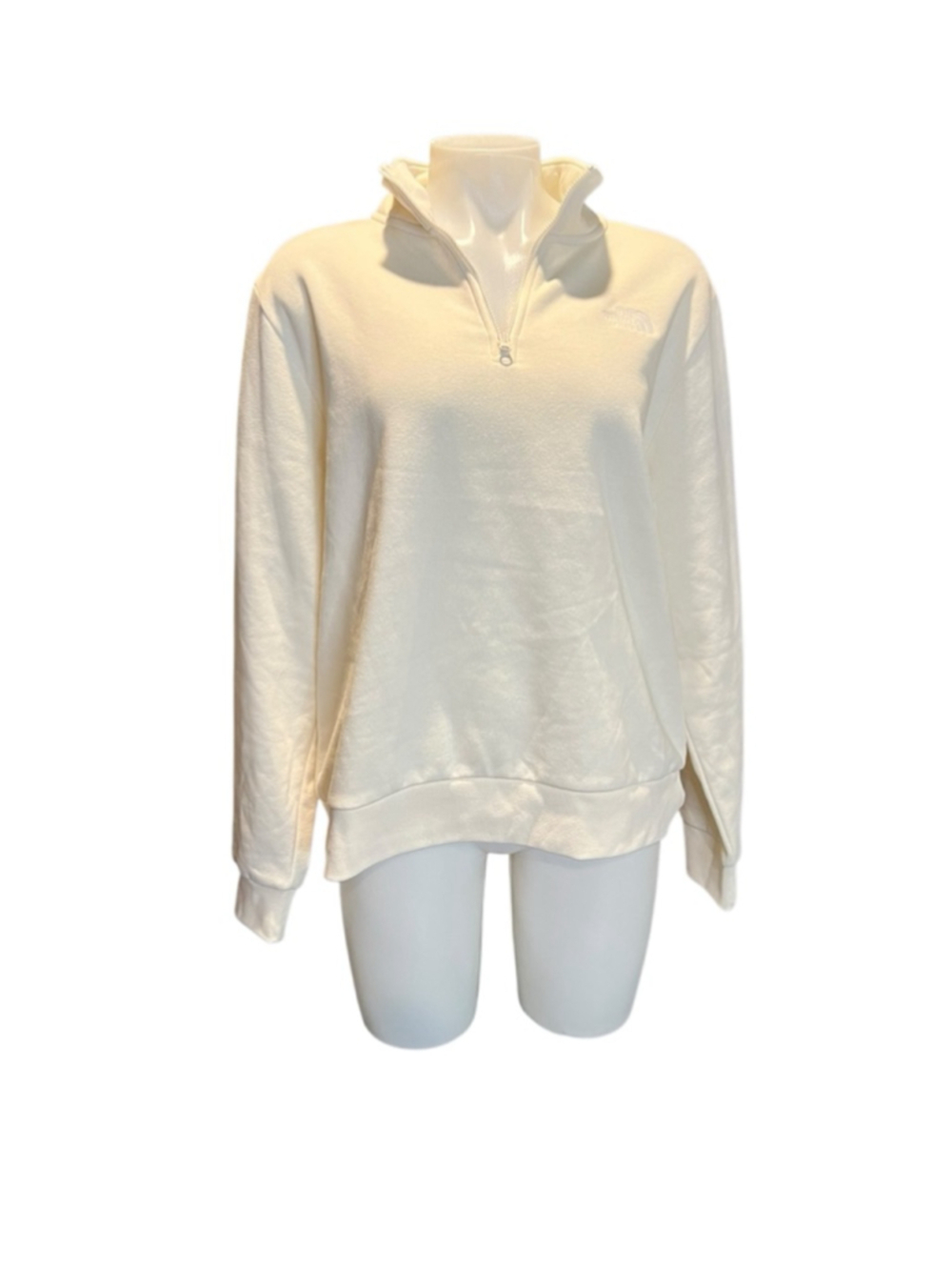 Women's The North Face evolution Cream Quarter-Zip Sweatshirt l